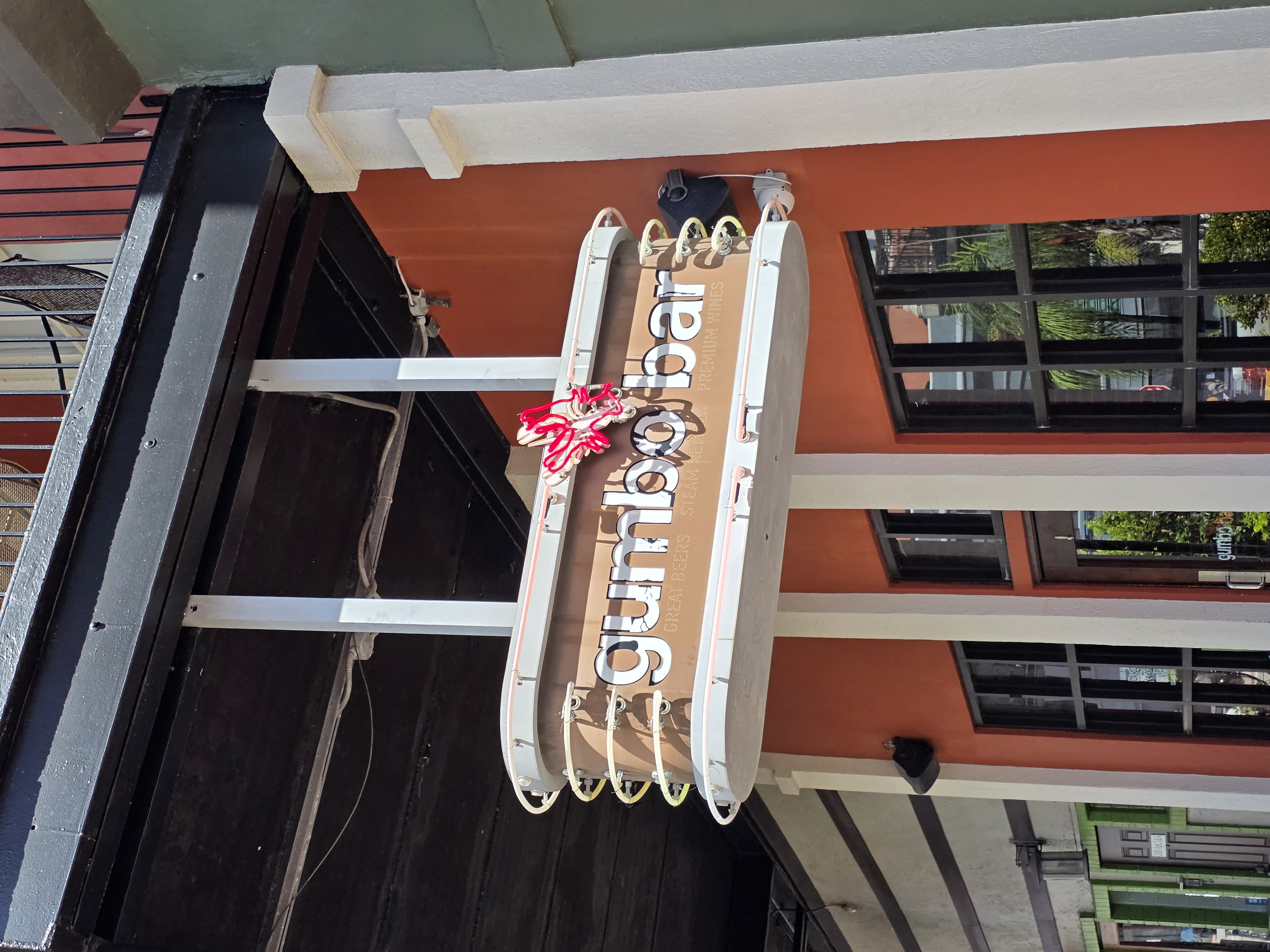 Gumbo Bar — Oval Neon Projecting Blade Sign