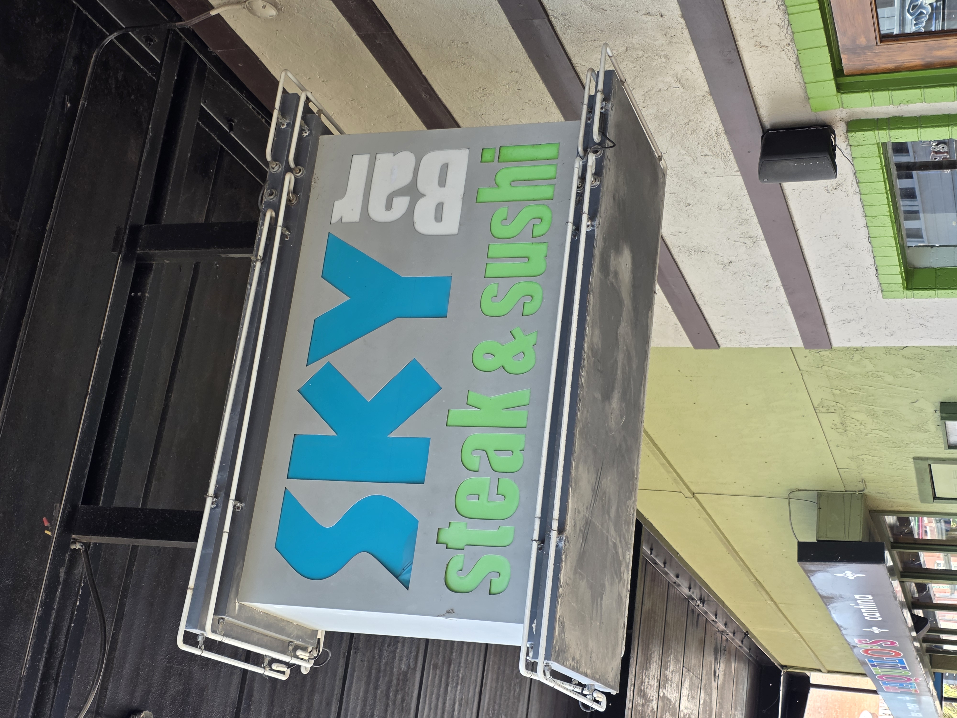 Sky Bar Steak & Sushi — Projecting Cabinet Sign